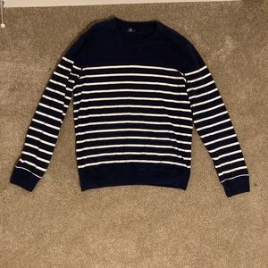 Gap Blue and White Striped Sweater